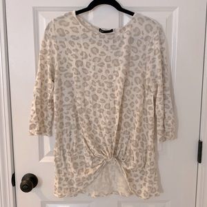 Gibson 3/4 Sleeve Printed Tunic Tee